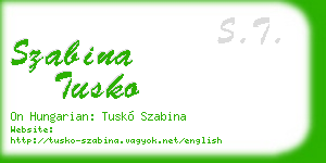 szabina tusko business card