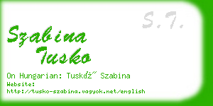 szabina tusko business card